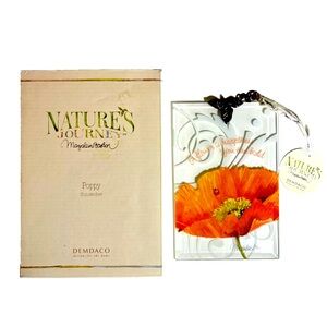 Nature's Journey Poppy, Marjolein Bastin Hangable Glass Suncatcher New, open box